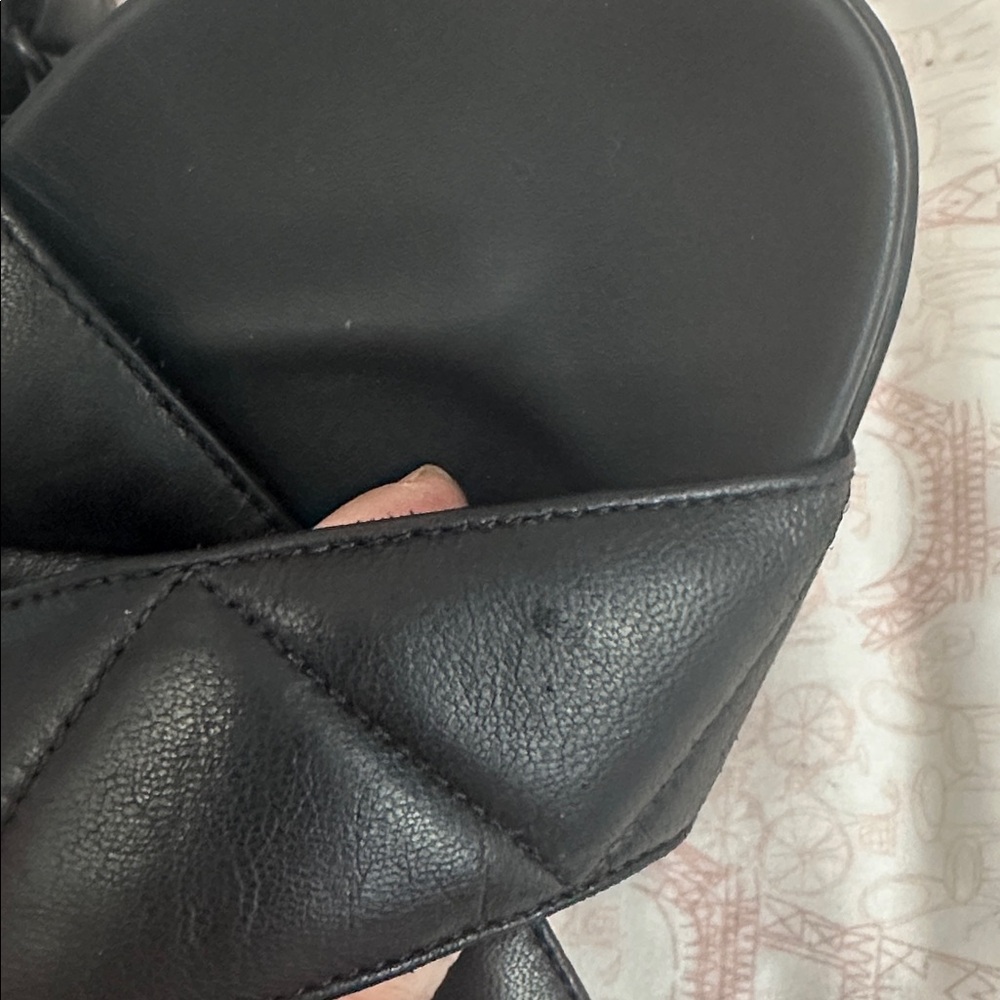 Prada Black Quilted Leather Sandals - Picture 12 of 12